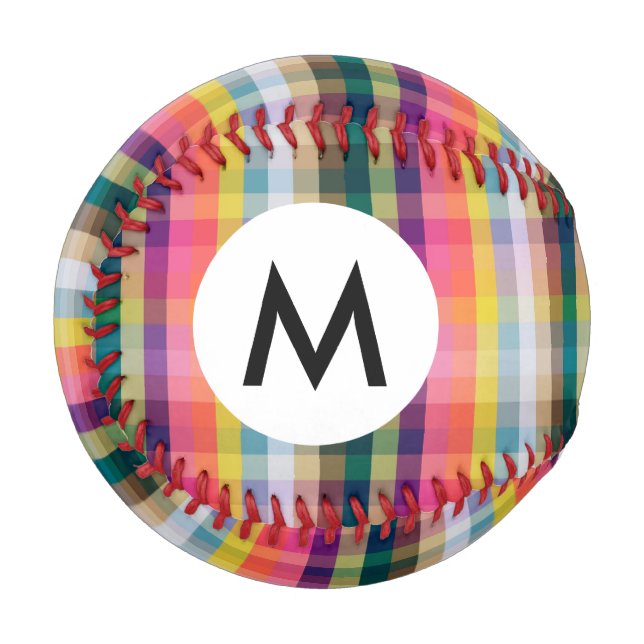 Abstrakt schottisch Kariert Baseball (Vorderseite Links)