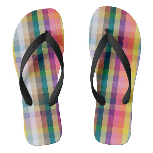 Abstrakt schottisch Kariert Flip Flops (Fußbett)