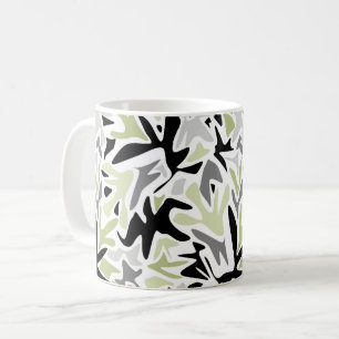 Abstrakt, schwarz und grün, Jugend, modern, kreati Kaffeetasse