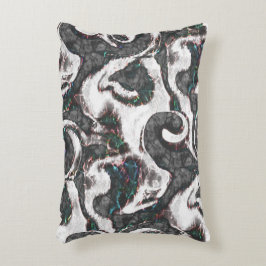 Abstrakt Schwarz/Weiß mit farbigen Details oder ve Dekokissen