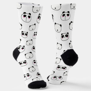 Abstrakt Schwarz-Weiß-Panda Socken