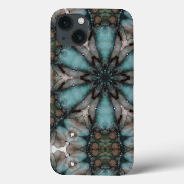 Abstrakt Sci-fi Turquoise Star Windmill Case-Mate iPhone Hülle (Rückseite)