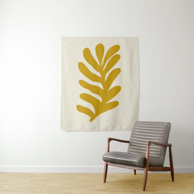 Abstrakt Seagrass - Ochre #1 #wall #art Wandteppich (Beispiel)