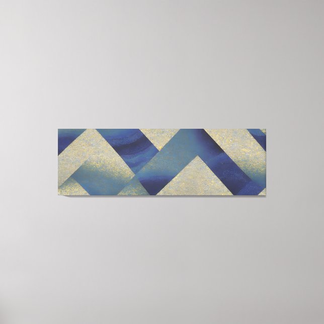 Abstrakt Seascape Fractured Zig Zag Waves 09 Leinwanddruck (Vorderseite)