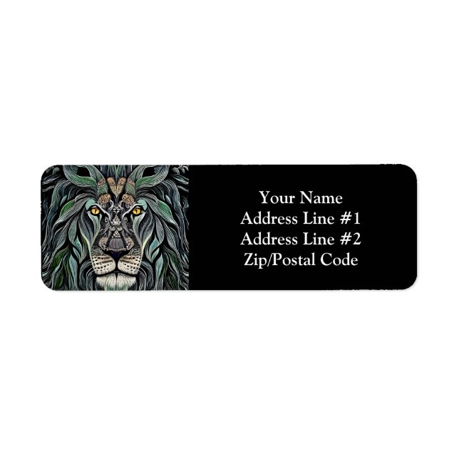 Abstrakt Shabby Chic King Lion (Vorne)