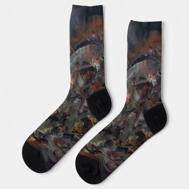 Abstrakt Socken (Linkes Detail)