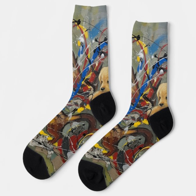 Abstrakt Socken (Linkes Detail)
