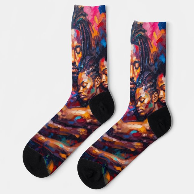 Abstrakt Socken (Linkes Detail)
