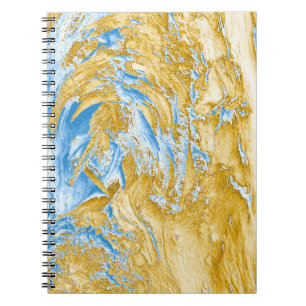 Abstrakt Soft Blue: Goldene Touchs. Notizblock