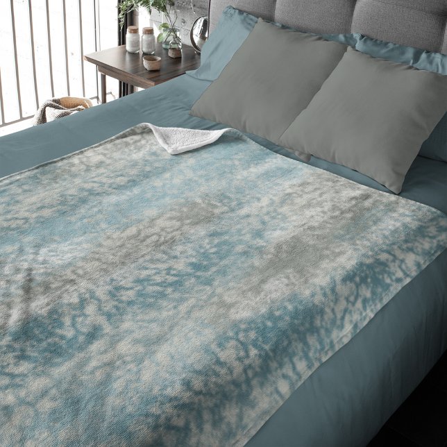 Abstrakt Soft Hues Grau Aquamarin Sherpa Blanket Sherpadecke (Von Creator hochgeladen)