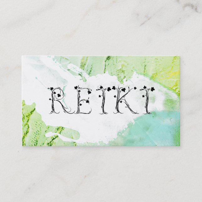 *~* Abstrakt spannende Paint Strokes REIKI Ivy Visitenkarte (Vorderseite)