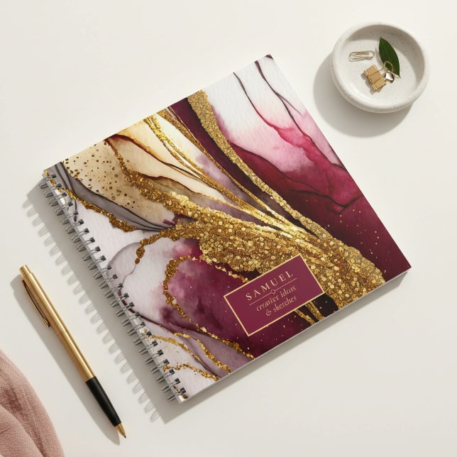 Abstrakt Sparkling Wine Red ID1018 Notizbuch (Von Creator hochgeladen)