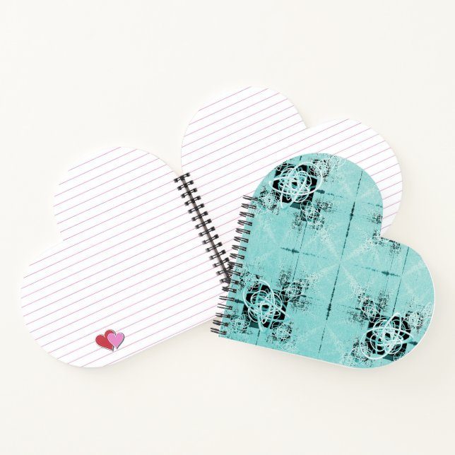 Abstrakt Spiral Delight Heart Notebook Notizbuch (Innenseite)
