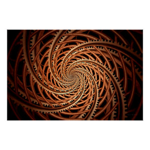 Abstrakt - Spirale - Mentale Achterbahn Poster