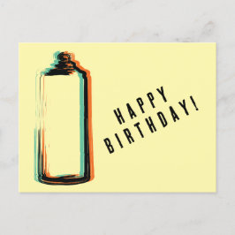 Abstrakt Spray Paint Cans Happy Birthday Postkarte