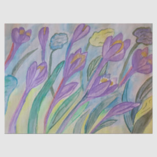 Abstrakt Spring Crocus Seidenpapier