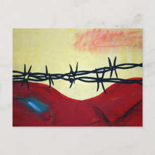 Abstrakt - Stacheldraht Postkarte