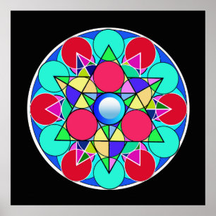 Abstrakt-Star-Blume Poster