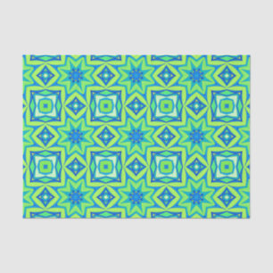 Abstrakt Star Geometric - Linse grün und blau Seidenpapier