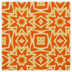 Abstrakt Star Geometric - Orange und Gold Stoff