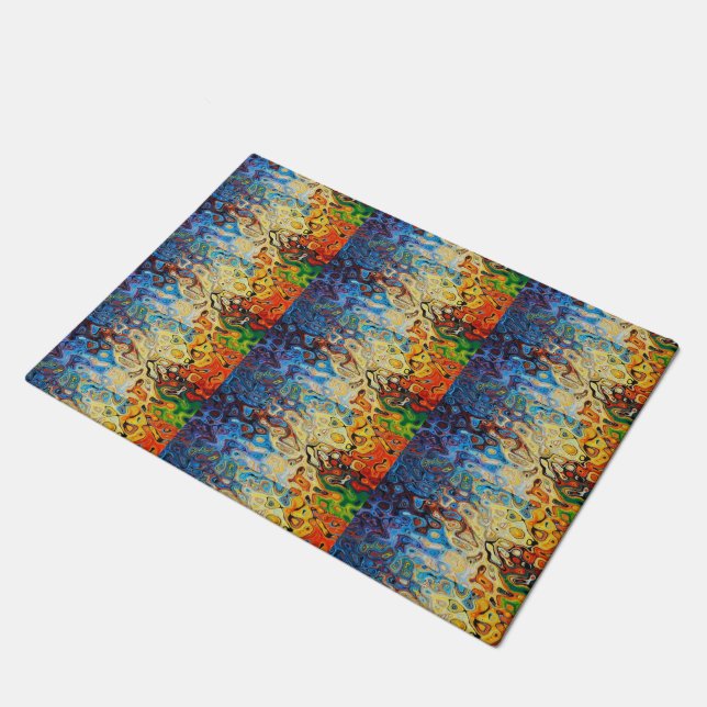 Abstrakt strukturiertes Muster Fußmatte (Schrägansicht)