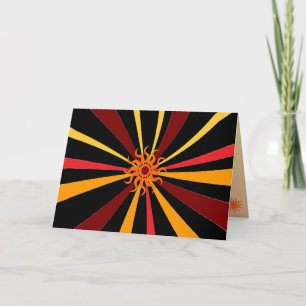 Abstrakt Sun Birthday Karte