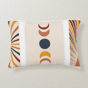 Abstrakt Sun Moon Boho Posters Dekokissen