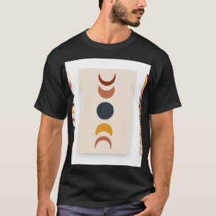 Abstrakt Sun Moon Boho Posters T-Shirt