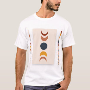 Abstrakt Sun Moon Boho Posters T-Shirt