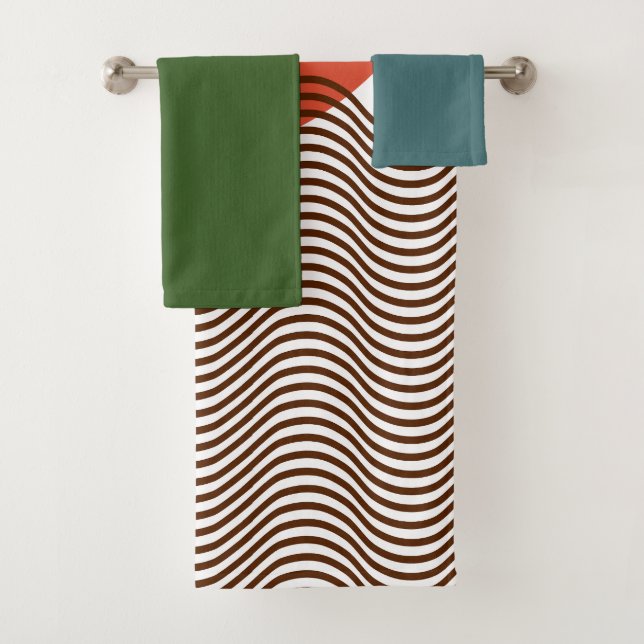 Abstrakt Sundown Badhandtuch Set (Insitu)