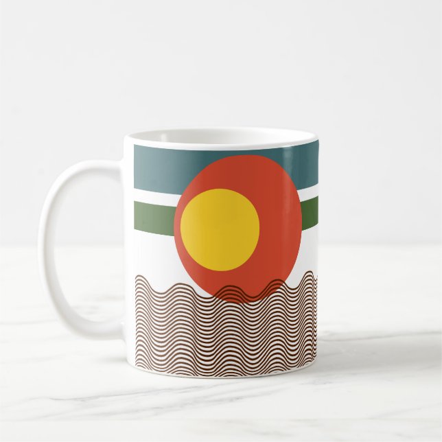 Abstrakt Sundown Kaffeetasse (Links)