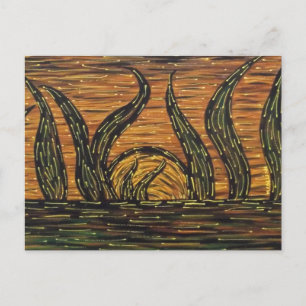 Abstrakt Sunrise Postkarte