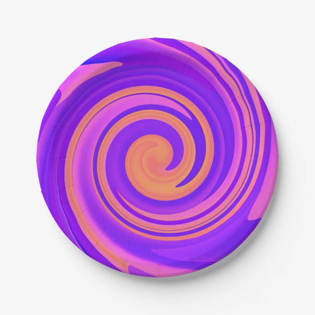 Abstrakt Swirl 250816 - 01a Pappteller (Vorderseite)