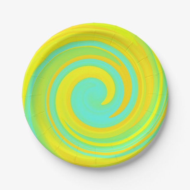 Abstrakt Swirl 250816 - 01b Pappteller (Vorderseite)
