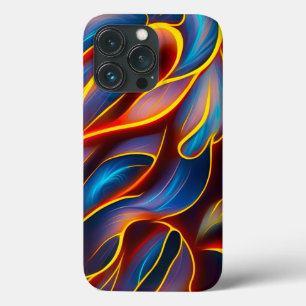 Abstrakt Swirl Blue Red Flames Case-Mate iPhone Hülle