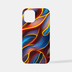 Abstrakt Swirl Blue Red Flames iPhone 12 Mini Hülle