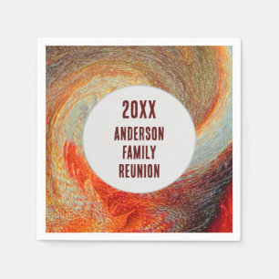 Abstrakt Swirl Groovy Jährliche Wiedersehen Serviette