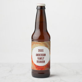 Abstrakt Swirl Groovy Vibrant Family Wiedersehen Bierflaschenetikett