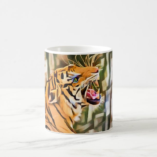 Abstrakt Tiger Kaffeetasse (Mittel)
