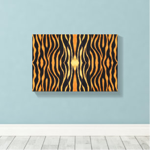 Abstrakt Tiger Print Wrapped Canvas Leinwanddruck