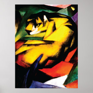 Abstrakt ~ Tiger von Franz Marc Poster