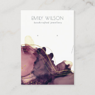 Abstrakt-Tinte-Gold-Maroon-Fußleiste Visitenkarte