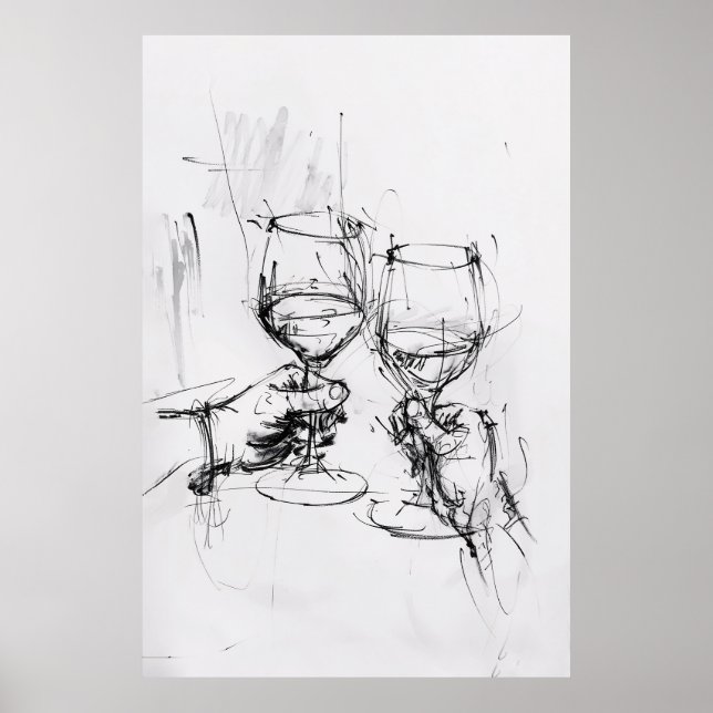 Abstrakt Toast Sketch - Poster (Vorne)