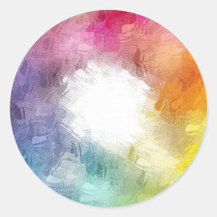 Abstrakt Trendige leere Vorlage Blau Grün Pink Rot Runder Aufkleber