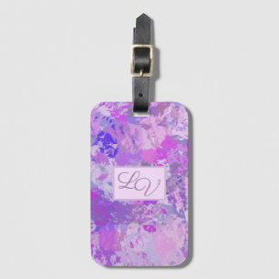 Abstrakt Trendy Camouflage Rosa Lila Blau Gepäckanhänger