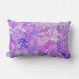 Abstrakt Trendy Camouflage Rosa Lila Blau Lendenkissen