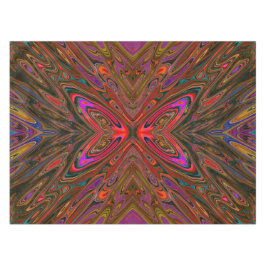Abstrakt Trippy Orange und Magenta Butterfly Tischdecke