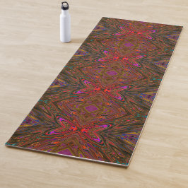 Abstrakt Trippy Orange und Magenta Butterfly Yogamatte
