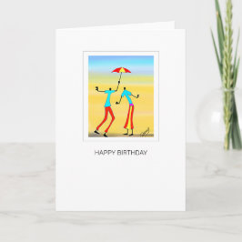 Abstrakt, tropischer Sommer zum Geburtstag Karte