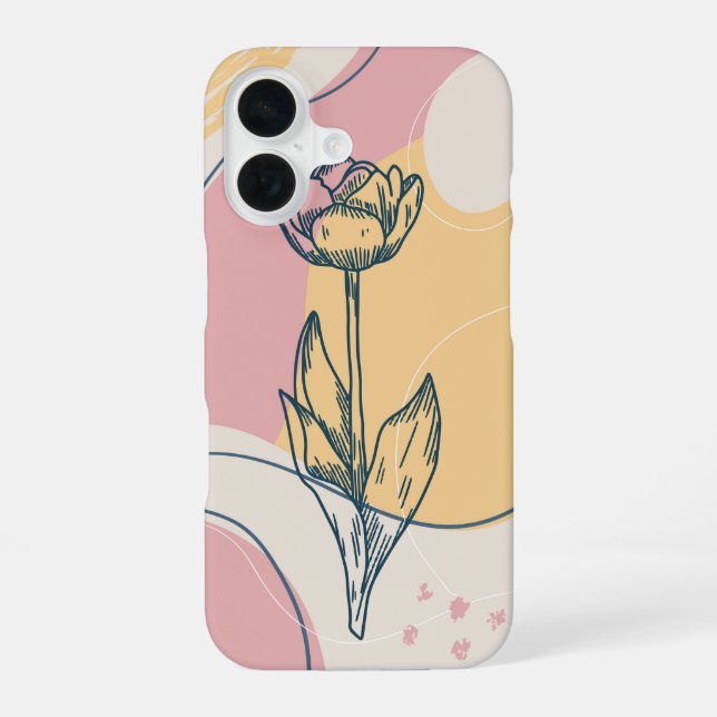 Abstrakt Tulip iPhone 16 Hülle (Rückseite)